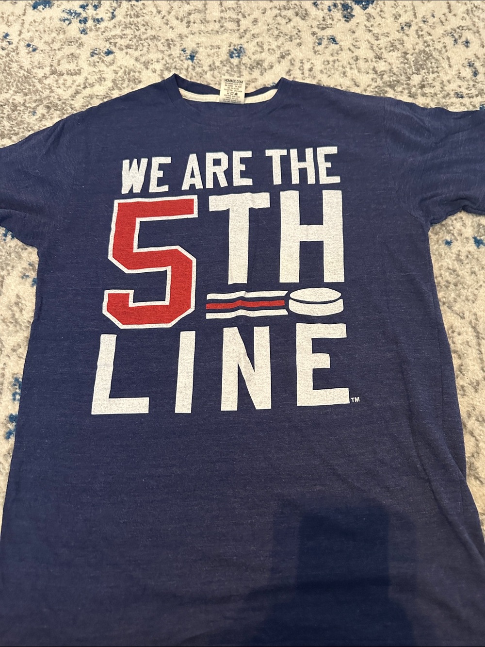Homage Columbus Blue Jackets We Are The 5th Line T-Shirt